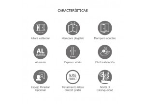 Características mampara plegable LINDE