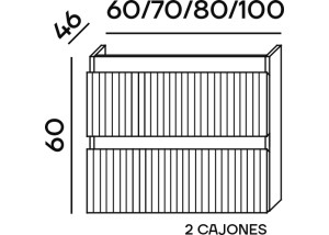 Medidas mueble lavabo MANHATTAN duo