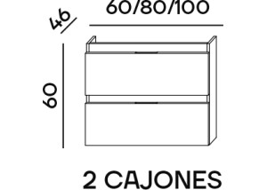 Medidas mueble lavabo MANHATTAN dúo