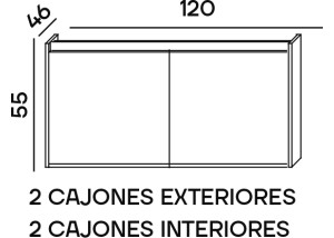 Medidas mueble GOYA DÚO