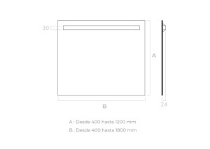 Medidas espejo rectangular NERJA