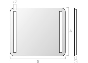 Medidas espejo rectangular TOSCANA