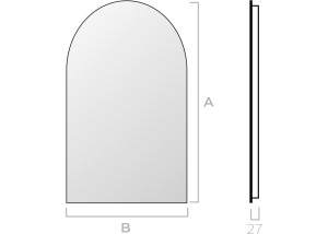 Medidas espejos arqueado ALMAS