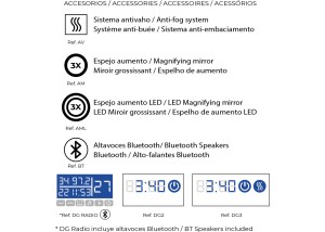 Accesorios para espejo cuadrado led COMPACT